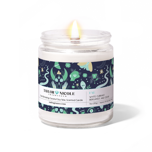 Crafted with premium coconut soy wax and featuring a crackling wood wick, Fae harmonizes refreshing white currant, cedarwood, and bergamot. Fae's adept odor-neutralizing properties work powerfully to cleanse your surroundings - all while emitting a tantalizing, luxury fragrance as it burns.&nbsp;